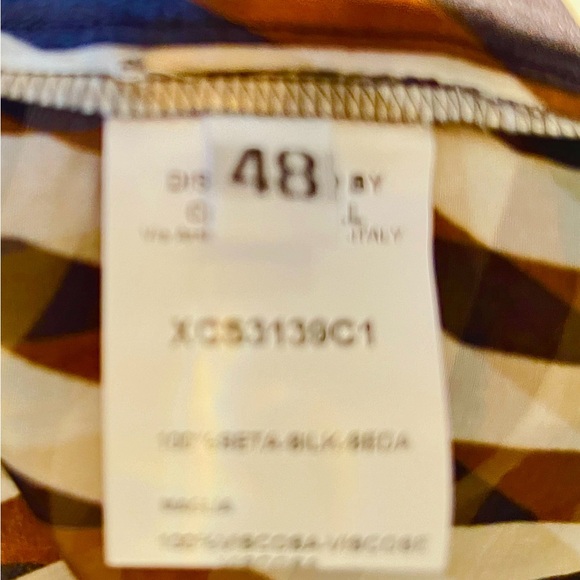 Lux lightweight silk tunic in dimensional pattern. Italian 48, US 12. - Picture 8 of 11